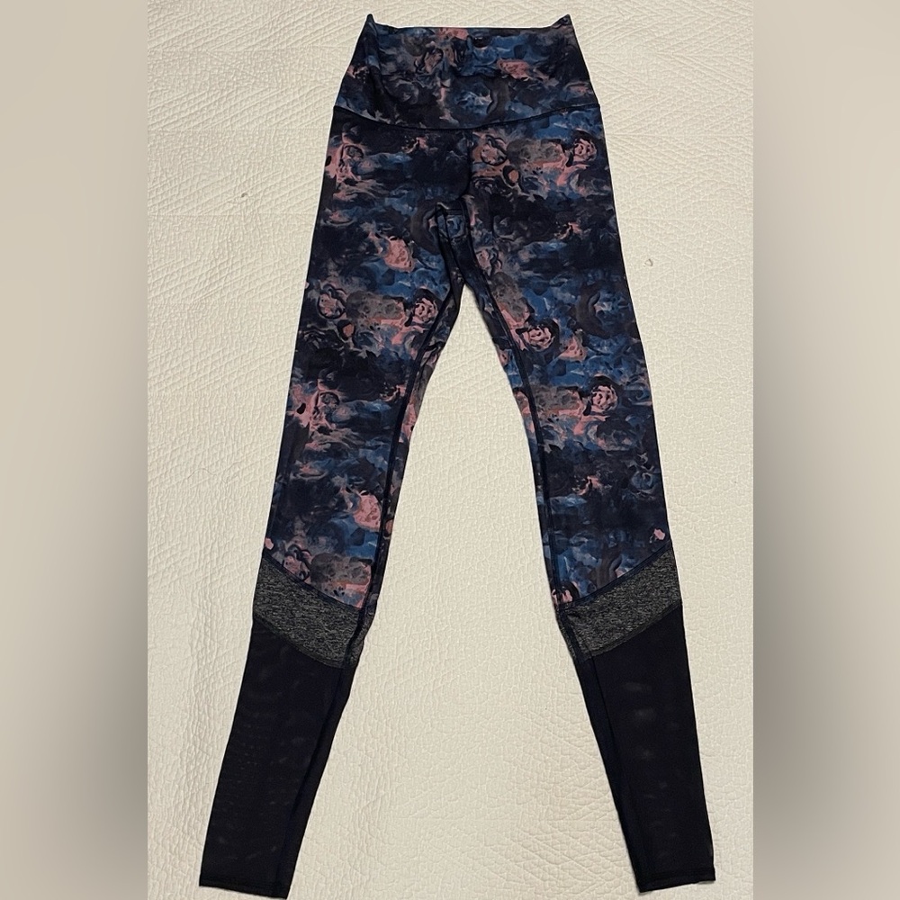 Lululemon Moody Mirage Full Length Wunder Under Pink Blue‎ Leggings Size 2